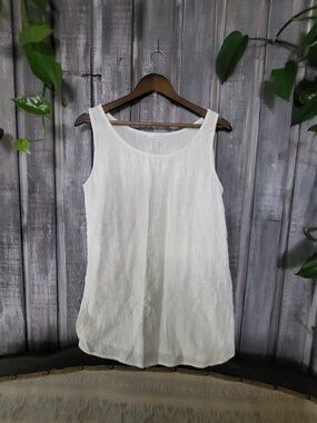 Cotton Linen Sleeveless Tank Top - Lightweight Summer Camisole